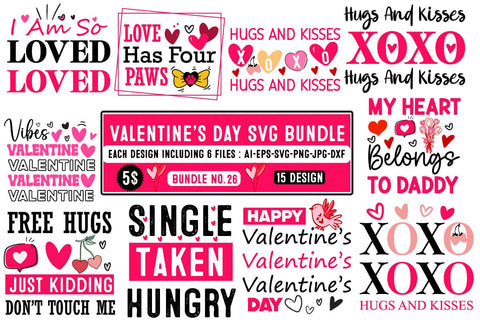 Valentine's Day SVG Bundle,Happy Valentine's Day SVG Bundle,Valentines Sign Bundle,Valentine's Day Sublimation Bundle,Love SVG Bundle,Valentines Shirt Bundle,Valentine's Quotes Bundle SVG BlackCatsMedia 