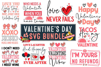 Valentine's Day SVG Bundle,Happy Valentine's Day SVG Bundle,Valentines Sign Bundle,Valentine's Day Sublimation Bundle,Love SVG Bundle,Valentines Shirt Bundle,Valentine's Quotes Bundle SVG BlackCatsMedia 