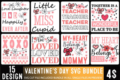 Valentine's Day SVG Bundle,Happy Valentine's Day SVG Bundle,Valentines Sign Bundle,Valentine's Day Sublimation Bundle,Love SVG Bundle,Valentines Shirt Bundle,Valentine's Quotes Bundle SVG BlackCatsMedia 