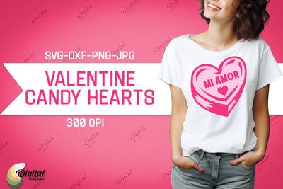 Valentine's Day SVG. Candy Hearts. Valentine Shirt SVG SVG Evgenyia Guschina 