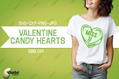 Valentine's Day SVG. Candy Hearts. Valentine Shirt SVG SVG Evgenyia Guschina 