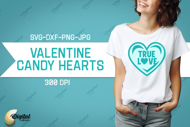 Valentine's Day SVG. Candy Hearts. Valentine Shirt SVG SVG Evgenyia Guschina 