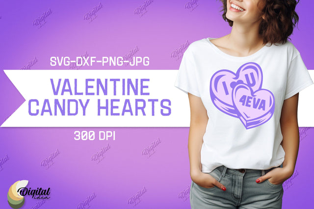 Valentine's Day SVG. Candy Hearts. Valentine Shirt SVG SVG Evgenyia Guschina 