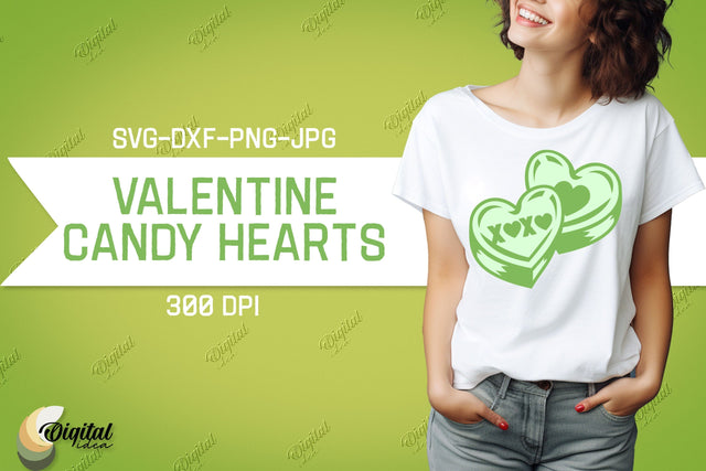 Valentine's Day SVG. Candy Hearts. Valentine Shirt SVG SVG Evgenyia Guschina 