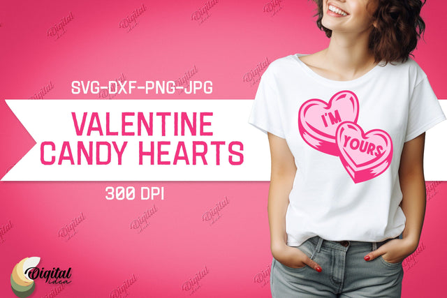 Valentine's Day SVG. Candy Hearts. Valentine Shirt SVG SVG Evgenyia Guschina 