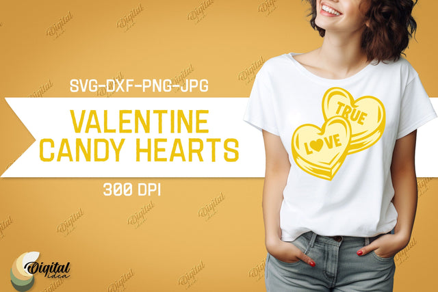 Valentine's Day SVG. Candy Hearts. Valentine Shirt SVG SVG Evgenyia Guschina 