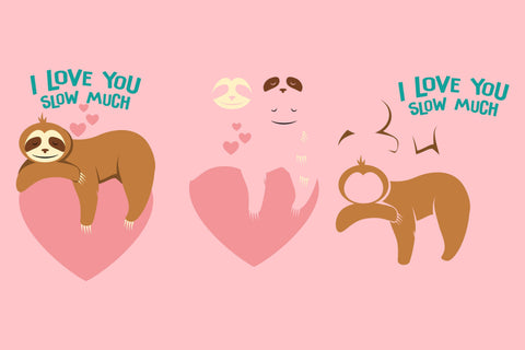 Valentine's Day SVG. Cute sloth with heart SVG Yustaf Art Store 