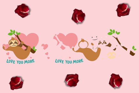 Valentine's Day SVG. Cute Sloth with heart SVG Yustaf Art Store 