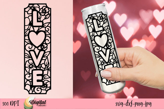 Valentine's Day SVG. Dollar Tree Candle SVG SVG Evgenyia Guschina 