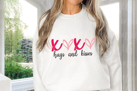 Valentine's Day Svg, Hugs and Kisses Svg SVG MaiamiiiSVG 