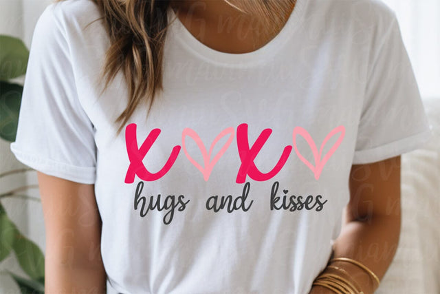Valentine's Day Svg, Hugs and Kisses Svg SVG MaiamiiiSVG 