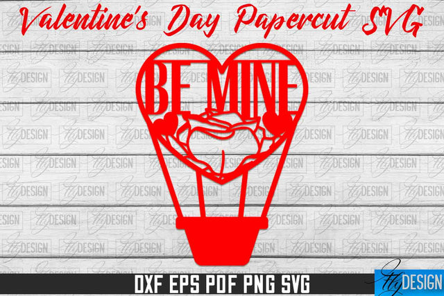 Valentine's Day SVG | Love Paper Cut SVG | Heart Design SVG Fly Design 