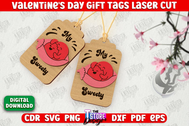 Valentine's Day Tag | Gift Tags | Romantic | Valentine's Gift Décor | CNC File SVG The T Store Design 