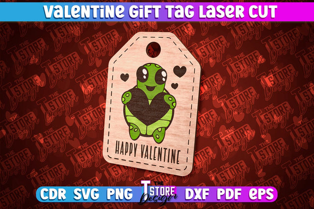 Valentine's Day Tag | Gift Tags | Romantic | Valentine's Gift Décor | CNC File SVG The T Store Design 