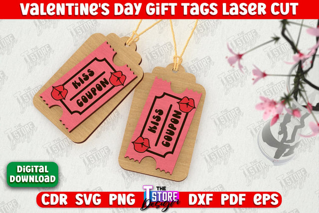 Valentine's Day Tag | Gift Tags | Romantic | Valentine's Gift Décor | CNC File SVG The T Store Design 