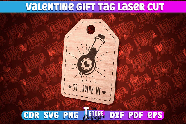 Valentine's Day Tag | Gift Tags | Romantic | Valentine's Gift Décor | CNC File SVG The T Store Design 