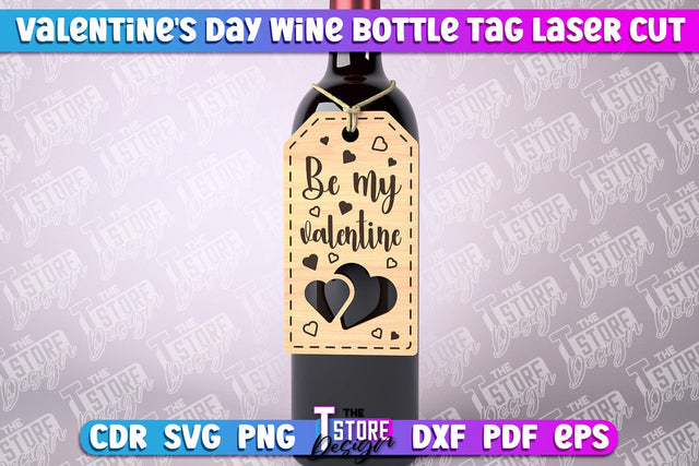Valentine's Day Tag | Gift Tags | Romantic | Valentine's Gift Décor | CNC File SVG The T Store Design 