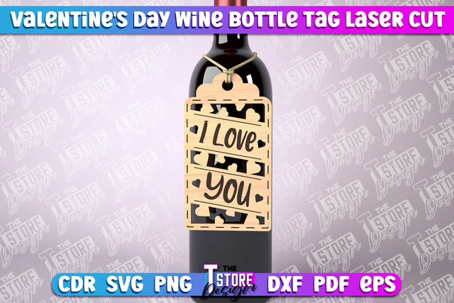 Valentine's Day Tag | Gift Tags | Romantic | Valentine's Gift Décor | CNC File SVG The T Store Design 