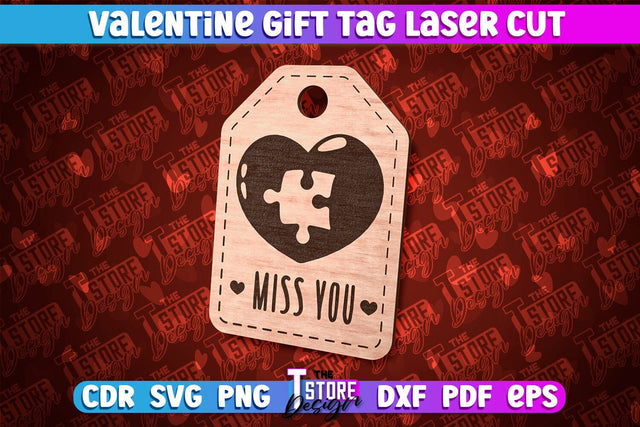 Valentine's Day Tag | Gift Tags | Romantic | Valentine's Gift Décor | CNC File SVG The T Store Design 