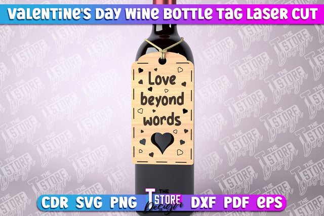 Valentine's Day Tag | Gift Tags | Romantic | Valentine's Gift Décor | CNC File SVG The T Store Design 