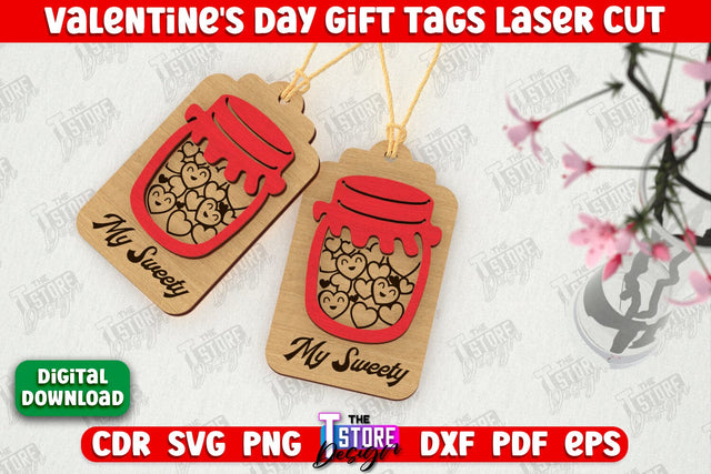 Valentine's Day Tag | Gift Tags | Romantic | Valentine's Gift Décor | CNC File SVG The T Store Design 