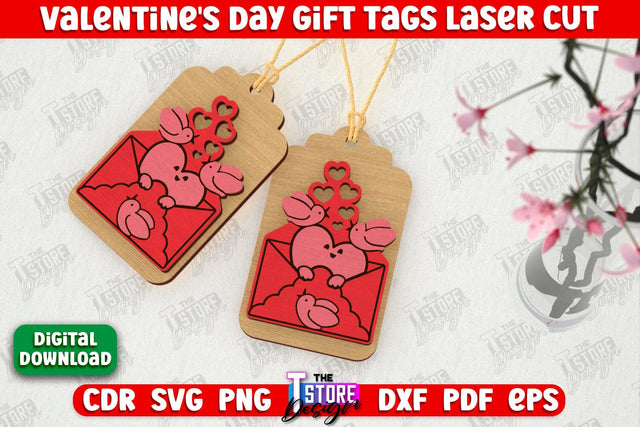Valentine's Day Tag | Gift Tags | Romantic | Valentine's Gift Décor | CNC File SVG The T Store Design 