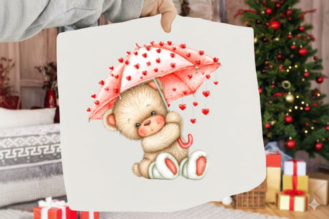 Valentine’s Day Teddy Bear Clipart Sublimation SVGArt 