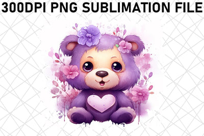 Valentine's Day Teddy Bear Sublimation Design - Heartwarming Art Sublimation afrosvg 