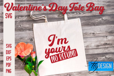Valentine's Day Tote Bag | Quotes SVG Design | Valentine's Day Quotes SVG Fly Design 