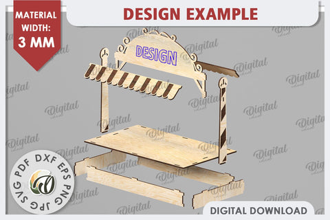 Valentine's Day Treats Shop Stand Laser Cut. Love SVG SVG Evgenyia Guschina 