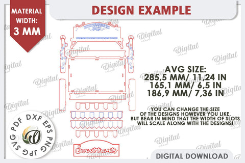 Valentine's Day Treats Shop Stand Laser Cut. Love SVG SVG Evgenyia Guschina 