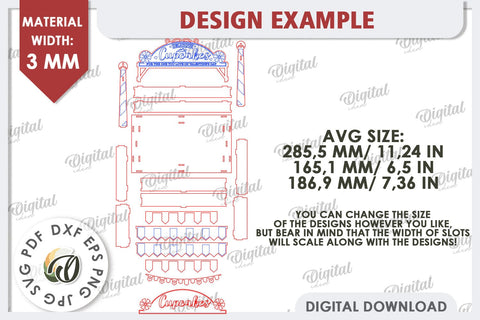 Valentine's Day Treats Shop Stand Laser Cut. Love SVG SVG Evgenyia Guschina 