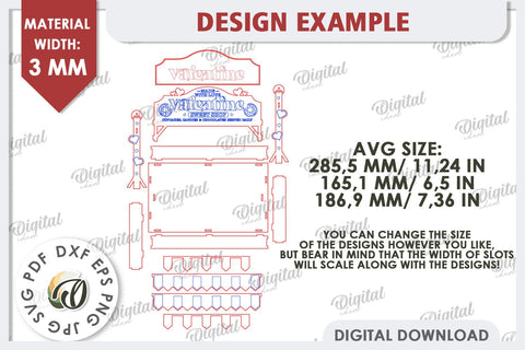 Valentine's Day Treats Shop Stand Laser Cut. Love SVG SVG Evgenyia Guschina 