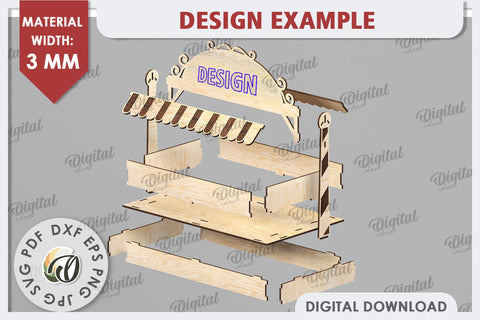 Valentine's Day Treats Shop Stand Laser Cut. Love SVG SVG Evgenyia Guschina 