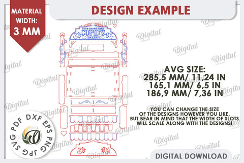 Valentine's Day Treats Shop Stands Laser Cut Bundle. Love SVG SVG Evgenyia Guschina 