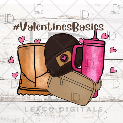 Valentines Day Trendy Boots, Fanny Pack/Satchel, Tumbler, Beanie PNG ONLY Instant Download Sublimation Image Crew Neck Hoodie Sticker Card Decal Mug Sublimation Lexco Digitals 