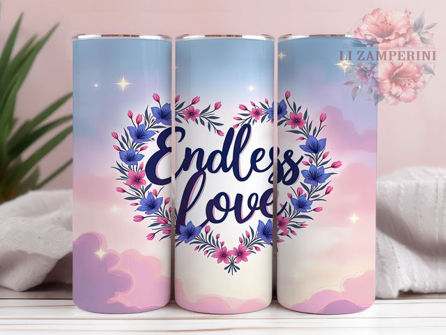 Valentines Day Tumbler, Endless Love Design, 20oz Tumbler PNG, Heart Pattern Tumbler, Love Sublimation, Cute Tumbler Design, Digital Download Tumbler Sublimation Li Zamperini 