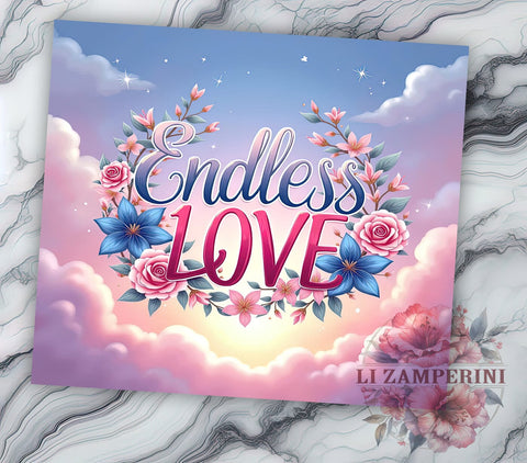 Valentines Day Tumbler, Endless Love Design, 20oz Tumbler PNG, Heart Pattern Tumbler, Love Sublimation, Cute Tumbler Design, Digital Download Tumbler Sublimation Li Zamperini 