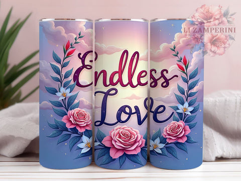 Valentines Day Tumbler, Endless Love Design, 20oz Tumbler PNG, Heart Pattern Tumbler, Love Sublimation, Cute Tumbler Design, Digital Download Tumbler Sublimation Li Zamperini 
