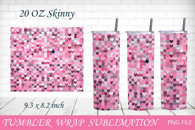 Valentines day tumbler, Heart tumbler wrap sublimation png Sublimation AnastasiyaArtDesign 