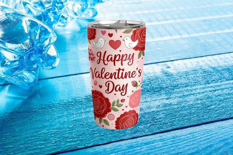 Valentine's Day Tumbler Wrap Design SVG Angelina750 