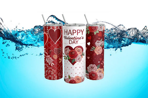 Valentine's Day Tumbler Wrap Design SVG Angelina750 