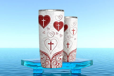 Valentine's Day Tumbler Wrap Design SVG Angelina750 