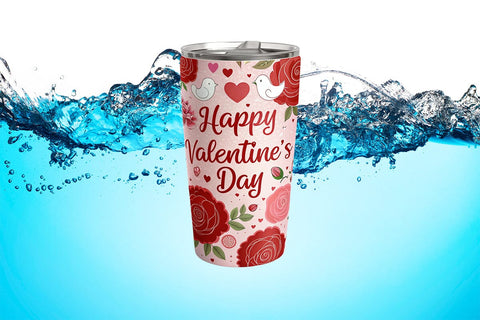 Valentine's Day Tumbler Wrap Design SVG Angelina750 
