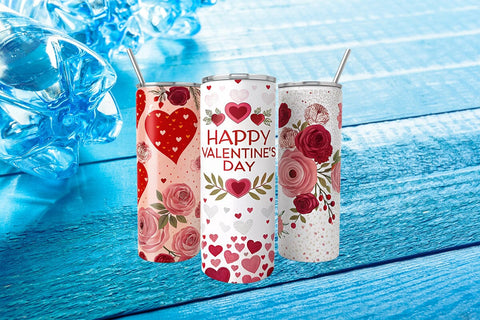 Valentine's Day Tumbler Wrap Design SVG Angelina750 