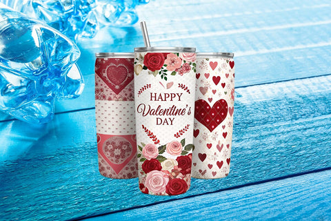 Valentine's Day Tumbler Wrap Design SVG Angelina750 