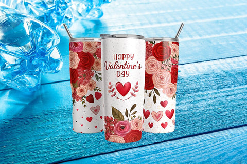 Valentine's Day Tumbler Wrap Design SVG Angelina750 
