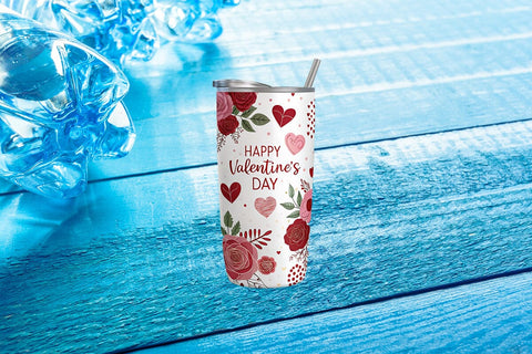 Valentine's Day Tumbler Wrap Design SVG Angelina750 