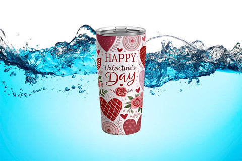 Valentine's Day Tumbler Wrap Design SVG Angelina750 