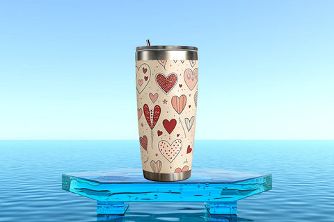 Valentine's Day Tumbler Wrap Design SVG Angelina750 